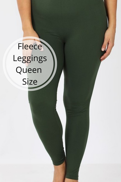 Women Fleece Lining Leggings Solid Color Tights Full Length High