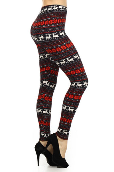 Reindeer Print QUEEN SIZE Leggings – CELEBRITY LEGGINGS