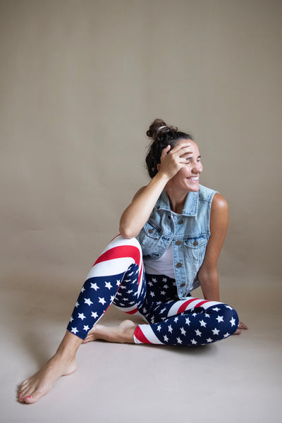 American Flag Leggings – CELEBRITY LEGGINGS