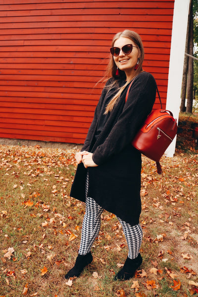 Houndstooth Patterned Tights