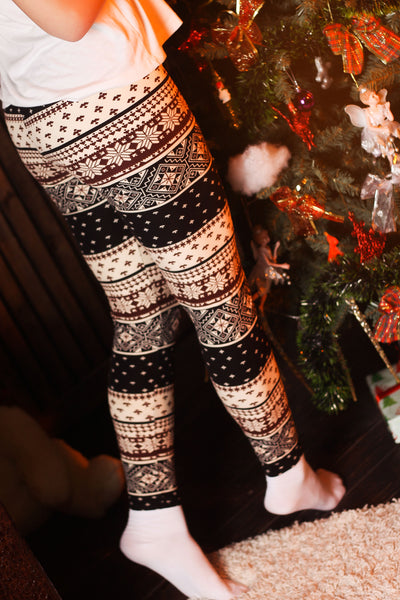 Women Christmas Leggings, Fashion Holiday Printed High Waist
