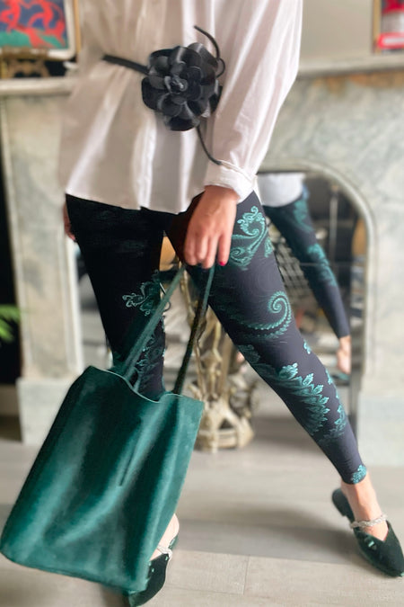 Yoga Waist 5" Tropical Print Print Leggings