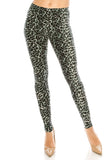 Gray Cheetah Print Queen Size Leggings