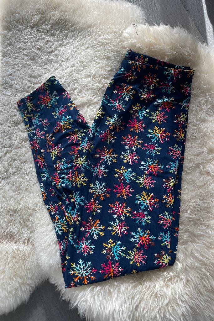 Buttery Smooth Christmas Tree and Snowflake Leggings