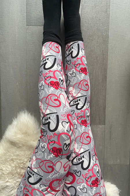 Purple/Pink/Blue Paisley Boho Print QUEEN SIZE Leggings