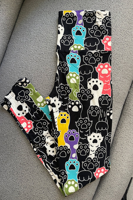 Yoga Waist (5") Cat Print Leggings