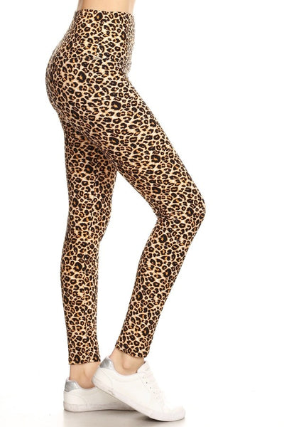 5 Inch Yoga Waist Cheetah Print Leggings