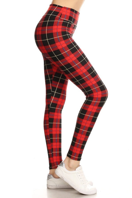 Yoga Waist 5" Reindeer Print Leggings