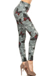 Grey Butterfly Print QUEEN SIZE Leggings