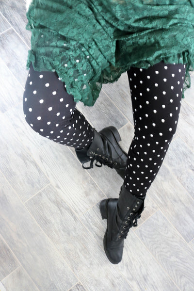 Polka Dot Print QUEEN SIZE Leggings – CELEBRITY LEGGINGS